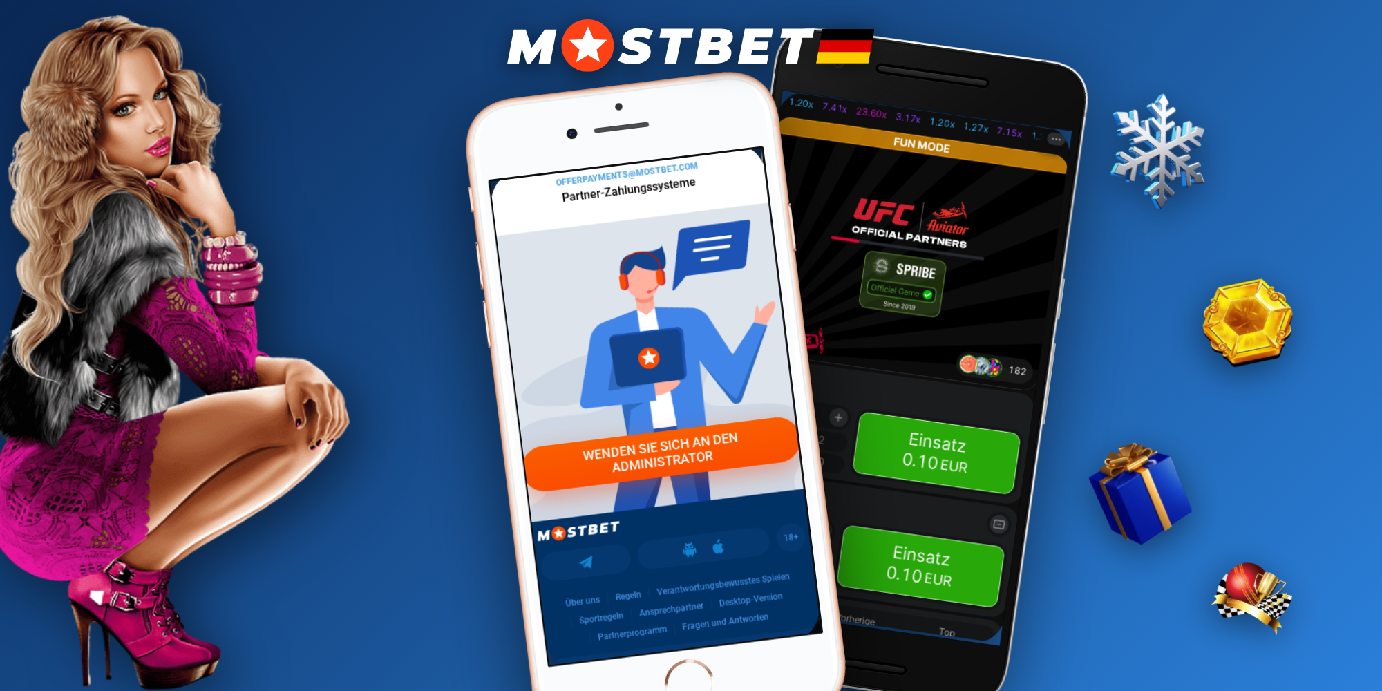 Unterstützte Auszahlungsmethoden für Mostbet Partner