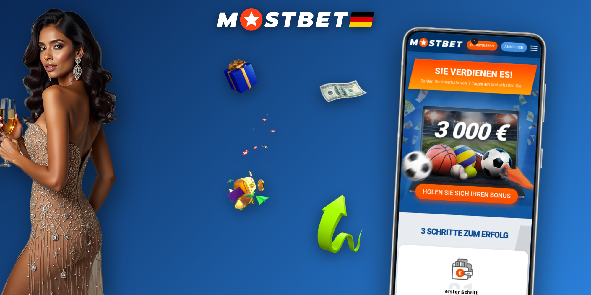 Mostbet Einzahlungsformular mit Promo-Code-Feld